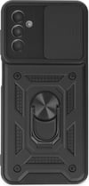 Samsung Galaxy A04s Uyumlu Kılıf Pars Lens Yüzüklü Silikon - Siyah Belirtilmemiş