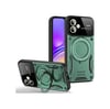 Samsung Galaxy A05 Uyumlu Kılıf Joy Lens Standlı Kapak - Koyu Yeşil Belirtilmemiş