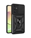 Samsung Galaxy A05s Uyumlu Kılıf Pars Lens Yüzüklü Silikon - Siyah Belirtilmemiş