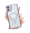 Samsung Galaxy A06 Uyumlu Joke Simli Magneticsafe Kılıf - Derin Mor Belirtilmemiş