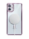 Samsung Galaxy A06 Uyumlu Joke Simli Magneticsafe Kılıf - Derin Mor Belirtilmemiş