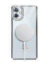 Samsung Galaxy A06 Uyumlu Joke Simli Magneticsafe Kılıf - Gümüş Belirtilmemiş