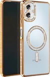 Samsung Galaxy A06 Uyumlu Joke Simli Magneticsafe Kılıf - Gold Belirtilmemiş