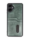 Samsung Galaxy A06 Uyumlu Kılıf Sara Kartvizitli Deri Kılıf - Koyu Yeşil Belirtilmemiş