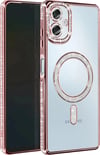 Samsung Galaxy A07 4g Uyumlu Joke Simli Magneticsafe Kılıf - Pembe Belirtilmemiş