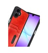 Samsung Galaxy A07 4g Uyumlu Sara Kartvizitli Deri Kılıf - Kırmızı Belirtilmemiş