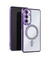 Samsung Galaxy A16 5g Uyumlu Joke Simli Magneticsafe Kılıf - Derin Mor Belirtilmemiş