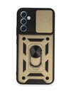 Samsung Galaxy A54 5g Kılıf Pars Lens Yüzüklü Silikon - Gold 0.2M-Çok Renkli