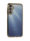 Samsung Galaxy A55 5g Uyumlu Kılıf Lensli Silikon - Gold Belirtilmemiş