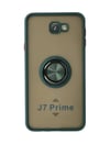 Samsung Galaxy J7 Prime Kılıf Montreal Yüzüklü Silikon Kapak - Yeşil 0.2M-Çok Renkli