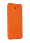 Samsung Galaxy J7 Prime Kılıf Nano İçi Kadife Silikon - Turuncu 0.2M-Çok Renkli