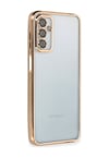Samsung Galaxy M23 Uyumlu Kılıf Lensli Silikon - Gold Belirtilmemiş