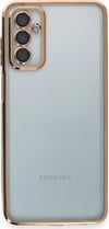 Samsung Galaxy M23 Uyumlu Kılıf Lensli Silikon - Gold Belirtilmemiş