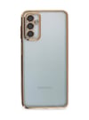 Samsung Galaxy M23 Uyumlu Kılıf Lensli Silikon - Gold Belirtilmemiş