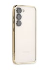 Samsung Galaxy S23 Plus Uyumlu Kılıf Lensli Silikon - Gold Belirtilmemiş