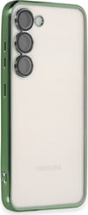 Samsung Galaxy S23 Plus Uyumlu Kılıf Lensli Silikon - Yeşil Belirtilmemiş