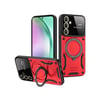 Samsung Galaxy S24 Fe Uyumlu Kılıf Joy Lens Standlı Kapak - Kırmızı Belirtilmemiş