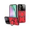 Samsung Galaxy S24 Fe Uyumlu Kılıf Joy Lens Standlı Kapak - Kırmızı Belirtilmemiş