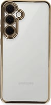 Samsung Galaxy S24 Fe Uyumlu Kılıf Lensli Silikon - Gold Belirtilmemiş