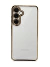 Samsung Galaxy S24 Fe Uyumlu Kılıf Lensli Silikon - Gold Belirtilmemiş