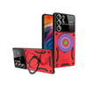 Samsung Galaxy S24 Ultra Uyumlu Kılıf Joy Lens Standlı Kapak - Kırmızı Belirtilmemiş