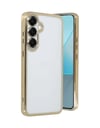 Samsung Galaxy S25 Plus Uyumlu Kılıf Lensli Silikon - Gold Belirtilmemiş