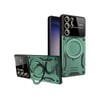 Samsung Galaxy S25 Ultra Uyumlu Kılıf Joy Lens Standlı Kapak - Koyu Yeşil Belirtilmemiş
