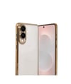 Samsung Galaxy S25 Uyumlu Edge Lensli Silikon - Gold Belirtilmemiş