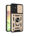 Samsung Galaxy Uyumlu   A15 4g Kılıf Pars Lens Yüzüklü Silikon - Gold Belirtilmemiş