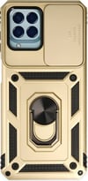 Samsung Galaxy Uyumlu   M33 Kılıf Pars Lens Yüzüklü Silikon - Gold Belirtilmemiş