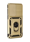 Samsung Galaxy Uyumlu   M33 Kılıf Pars Lens Yüzüklü Silikon - Gold Belirtilmemiş