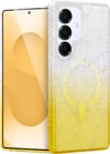 Samsung Galaxy Uyumlu   S25 Plus Pummel Shiny Magsafe Kapak - Gold Belirtilmemiş