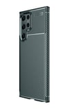 Samsung Galaxy Uyumlu   S25 Ultra Kılıf Auto Focus Karbon Kapak - Koyu Yeşil Belirtilmemiş