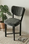 Sandalye 1 Adet Baby Face Kumaş Metal Modern Mutfak Sandalyesi Cafe Balkon Ofis Elma 9814 Gri Çok Renkli