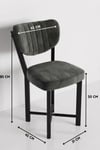 Sandalye 1 Adet Baby Face Kumaş Metal Modern Mutfak Sandalyesi Cafe Balkon Ofis Elma 9815 Antrast Çok Renkli