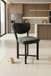 Sandalye 1 Adet Baby Face Kumaş Metal Modern Mutfak Sandalyesi Cafe Balkon Ofis Elma 9814 Gri Çok Renkli