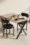 Sandalye 1 Adet Keten Kumaş Metal Ayak Modern Mutfak Sandalyesi Cafe Balkon Ofis Teddy 9817 Anstrast Çok Renkli