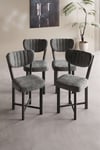 Sandalye 4 Adet Baby Face Kumaş Metal Ayak Modern Mutfak Sandalyesi Cafe Balkon Ofis Elma Çok Renkli