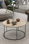 Terra Yuvarlak Orta Sehpa Bej 70 Cm Çok Renkli