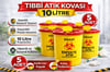 Tıbbi Atık Kovası 10 Litre 5 Adet Kapaklı Tıbbi Atık Kutusu Enfekte Atık Kovası Seti Siyah
