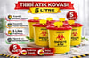 Tıbbi Atık Kovası 5 Litre 5 Adet Kapaklı Tıbbi Atık Kutusu Enfekte Atık Kovası Siyah