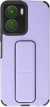 Vivo Y16 Uyumlu Kılıf Mega Standlı Silikon - Lila Belirtilmemiş