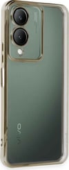 Vivo Y17s Uyumlu Kılıf Lensli Silikon - Gold Belirtilmemiş