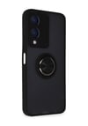 Vivo Y17s Uyumlu Kılıf Montreal Yüzüklü Silikon Kapak - Siyah Belirtilmemiş