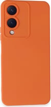 Vivo Y17s Uyumlu Kılıf Nano İçi Kadife Silikon - Turuncu Belirtilmemiş