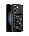 Vivo Y18 Uyumlu Kılıf Pars Lens Yüzüklü Silikon - Siyah Belirtilmemiş