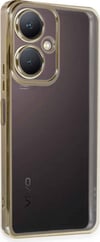 Vivo Y27 Uyumlu Kılıf Lensli Silikon - Gold Belirtilmemiş