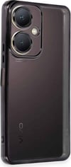 Vivo Y27 Uyumlu Kılıf Lensli Silikon - Siyah Belirtilmemiş