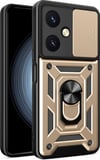 Vivo Y27 Uyumlu Kılıf Pars Lens Yüzüklü Silikon - Gold Belirtilmemiş
