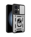 Vivo Y27 Uyumlu Kılıf Pars Lens Yüzüklü Silikon - Gümüş Belirtilmemiş